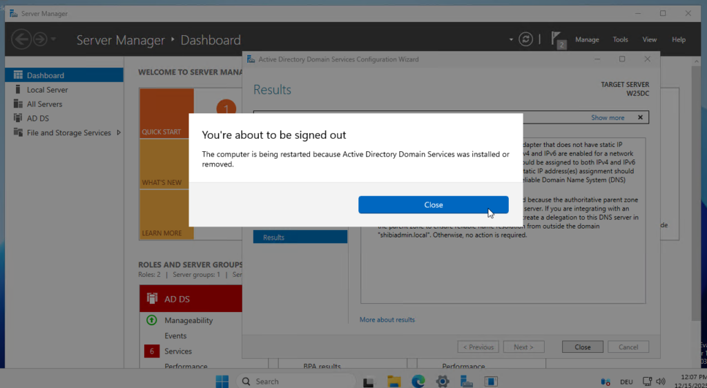 image-14-1024x562 Windows Server 2025 Part 1 - Domain Aufbau